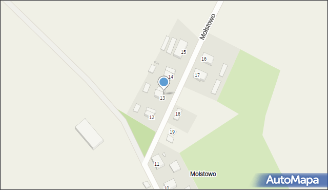 Mołstowo, Mołstowo, 13a, mapa Mołstowo