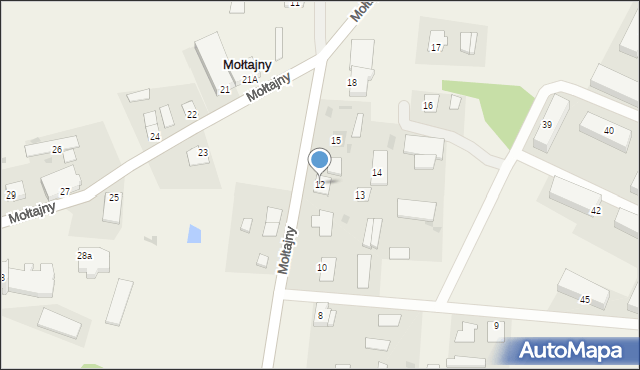 Mołtajny, Mołtajny, 12, mapa Mołtajny