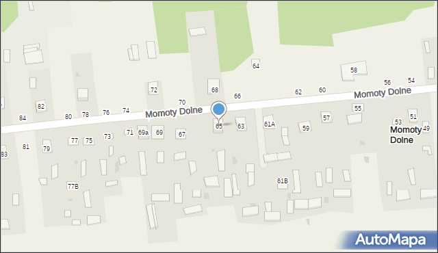 Momoty Dolne, Momoty Dolne, 65, mapa Momoty Dolne