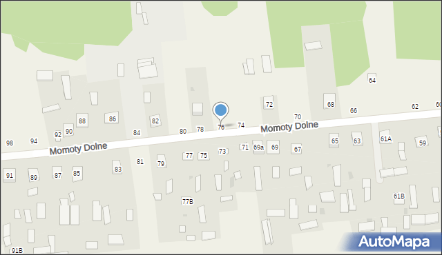Momoty Dolne, Momoty Dolne, 76, mapa Momoty Dolne