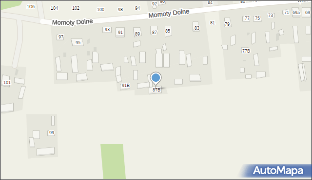 Momoty Dolne, Momoty Dolne, 87B, mapa Momoty Dolne