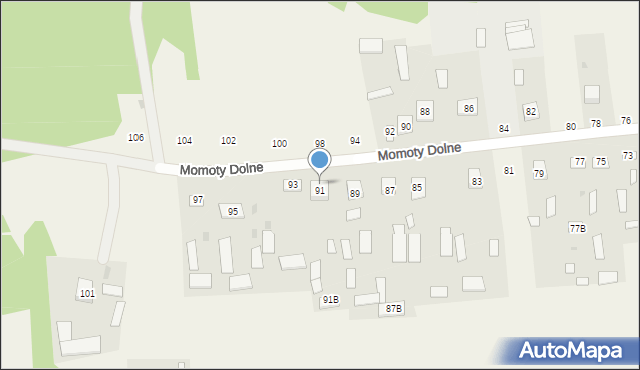 Momoty Dolne, Momoty Dolne, 91A, mapa Momoty Dolne