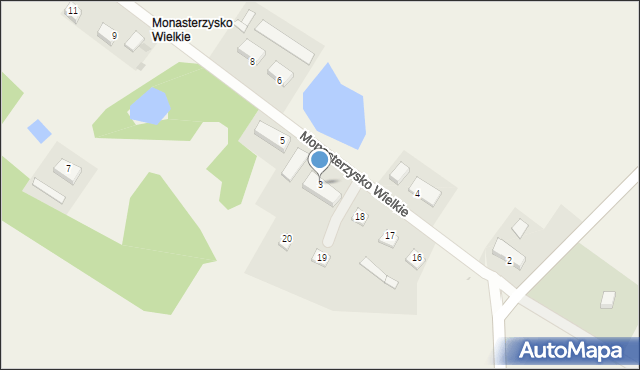 Monasterzysko Wielkie, Monasterzysko Wielkie, 3, mapa Monasterzysko Wielkie