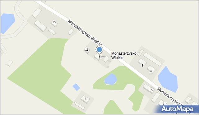 Monasterzysko Wielkie, Monasterzysko Wielkie, 9, mapa Monasterzysko Wielkie