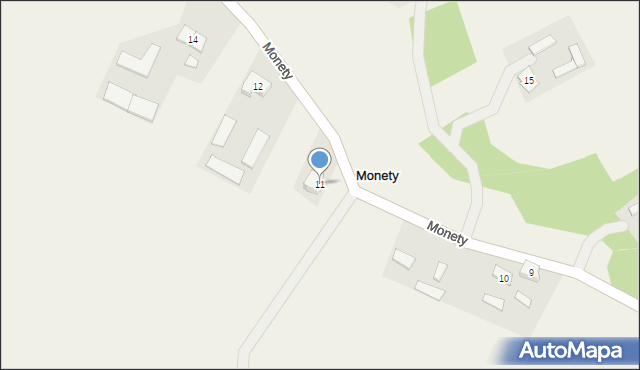 Monety, Monety, 11, mapa Monety