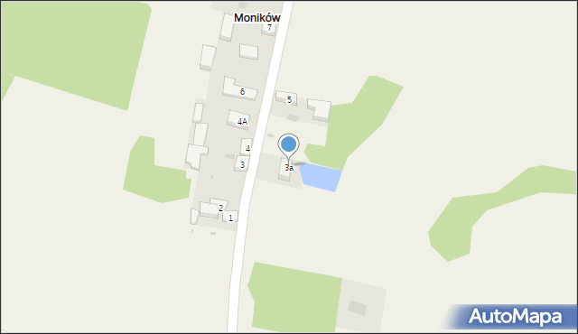 Moników, Moników, 3a, mapa Moników