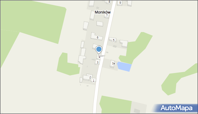 Moników, Moników, 4, mapa Moników