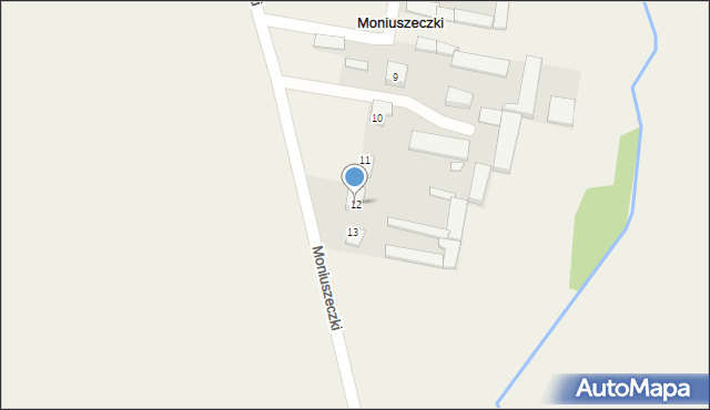 Moniuszeczki, Moniuszeczki, 12, mapa Moniuszeczki