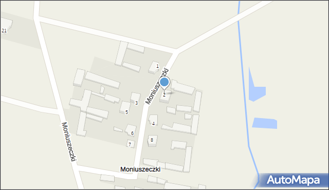 Moniuszeczki, Moniuszeczki, 2, mapa Moniuszeczki
