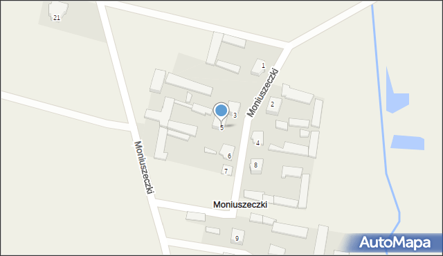 Moniuszeczki, Moniuszeczki, 5, mapa Moniuszeczki