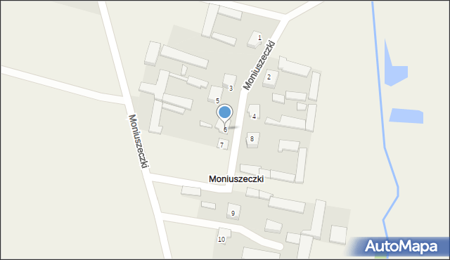 Moniuszeczki, Moniuszeczki, 6, mapa Moniuszeczki