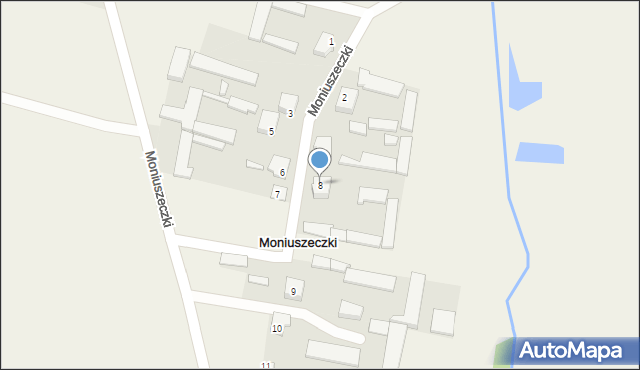 Moniuszeczki, Moniuszeczki, 8, mapa Moniuszeczki