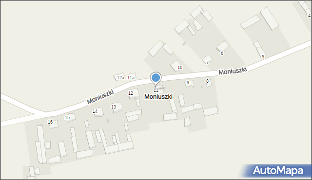 Moniuszki, Moniuszki, 11, mapa Moniuszki