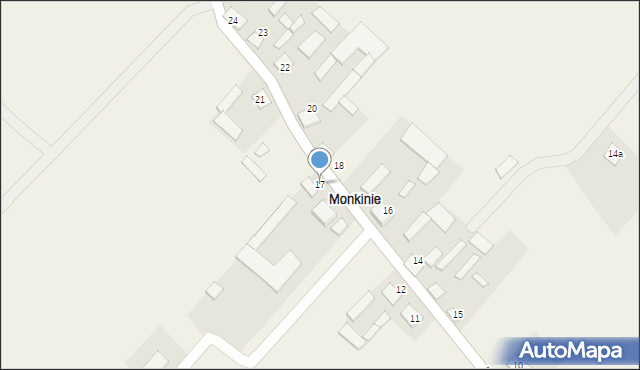 Monkinie, Monkinie, 17, mapa Monkinie