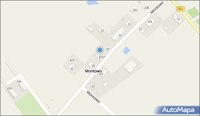 Montowo, Montowo, 37, mapa Montowo