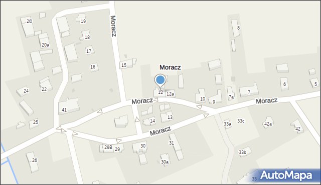 Moracz, Moracz, 12, mapa Moracz