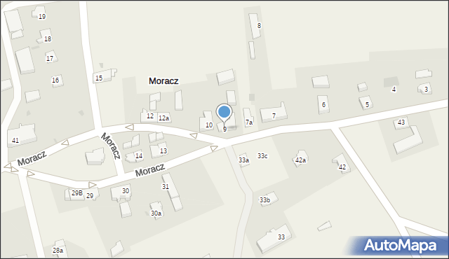 Moracz, Moracz, 9, mapa Moracz