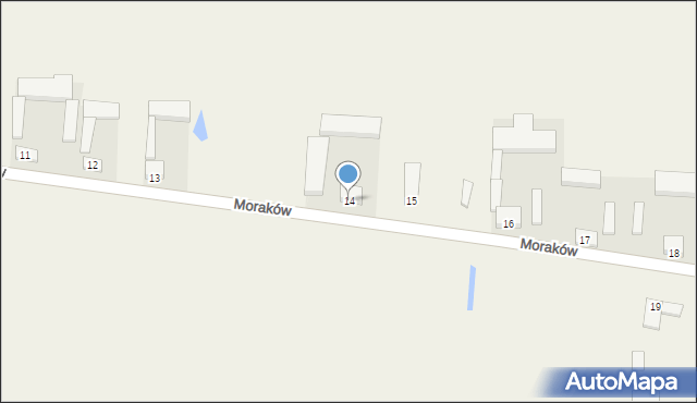 Moraków, Moraków, 14, mapa Moraków