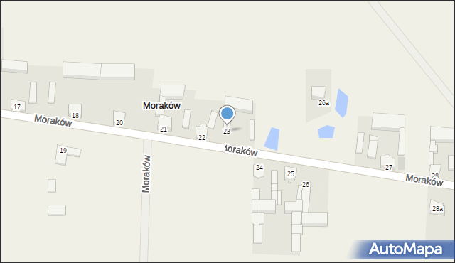 Moraków, Moraków, 23, mapa Moraków