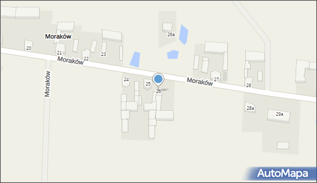 Moraków, Moraków, 26, mapa Moraków