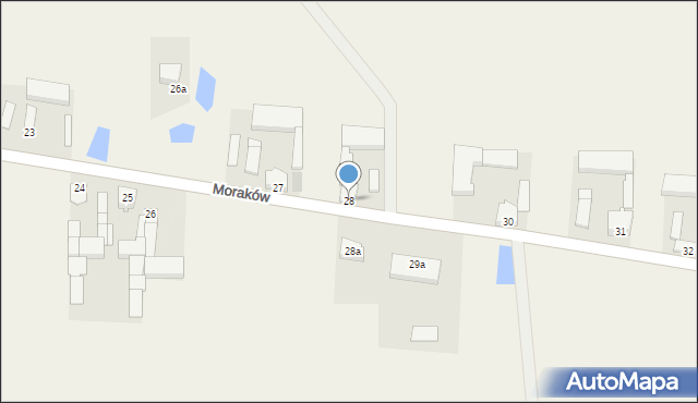 Moraków, Moraków, 28, mapa Moraków