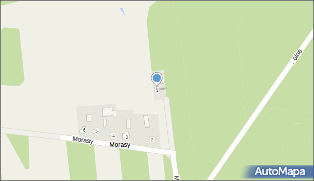 Morasy, Morasy, 1, mapa Morasy