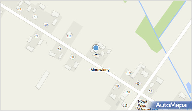 Morawiany, Morawiany, 67, mapa Morawiany