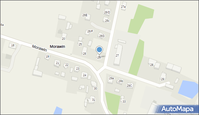 Morawin, Morawin, 26I, mapa Morawin