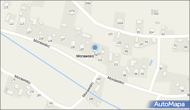 Morawsko, Morawsko, 104, mapa Morawsko