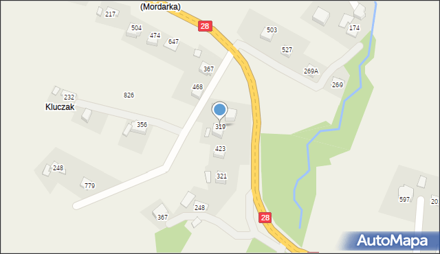 Mordarka, Mordarka, 319, mapa Mordarka