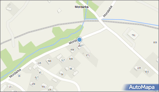 Mordarka, Mordarka, 481, mapa Mordarka