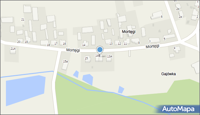 Mortęgi, Mortęgi, 14a, mapa Mortęgi