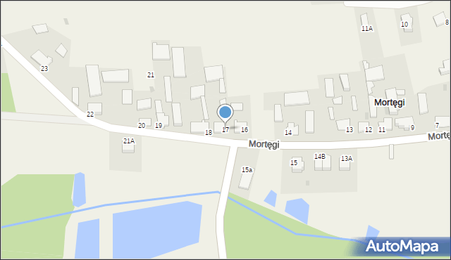 Mortęgi, Mortęgi, 17, mapa Mortęgi