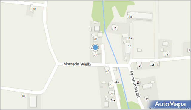 Morzęcin Wielki, Morzęcin Wielki, 21, mapa Morzęcin Wielki