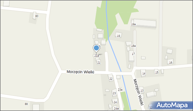 Morzęcin Wielki, Morzęcin Wielki, 21a, mapa Morzęcin Wielki