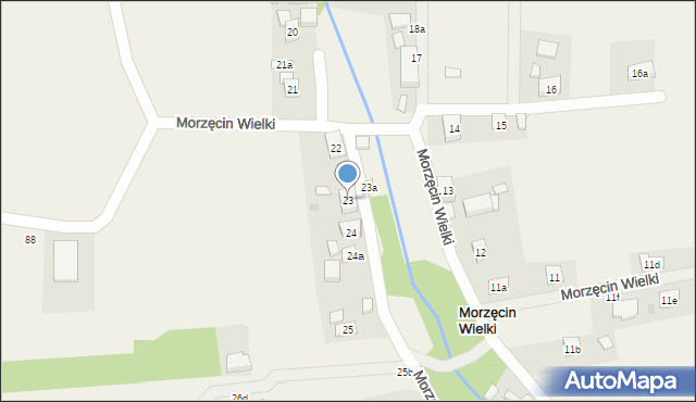 Morzęcin Wielki, Morzęcin Wielki, 23, mapa Morzęcin Wielki