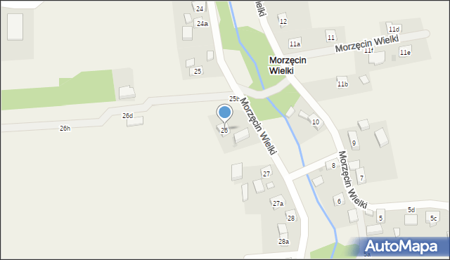 Morzęcin Wielki, Morzęcin Wielki, 26, mapa Morzęcin Wielki