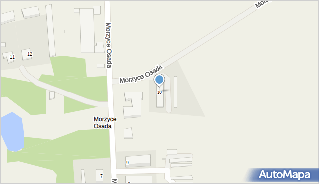 Morzyce Osada, Morzyce Osada, 10, mapa Morzyce Osada
