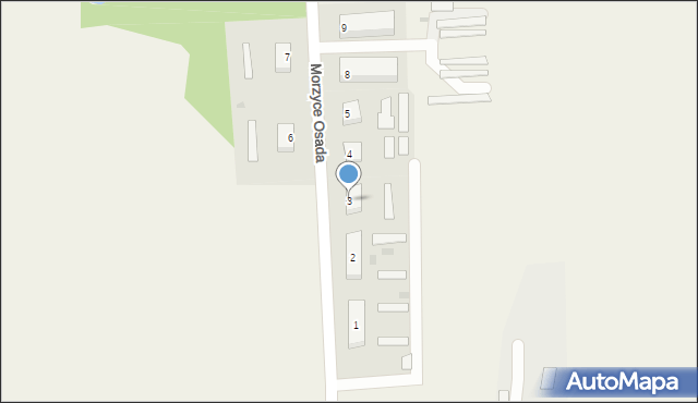Morzyce Osada, Morzyce Osada, 3, mapa Morzyce Osada
