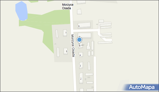 Morzyce Osada, Morzyce Osada, 5, mapa Morzyce Osada