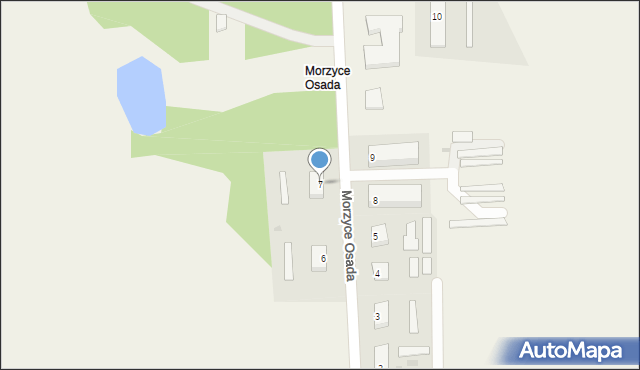 Morzyce Osada, Morzyce Osada, 7, mapa Morzyce Osada