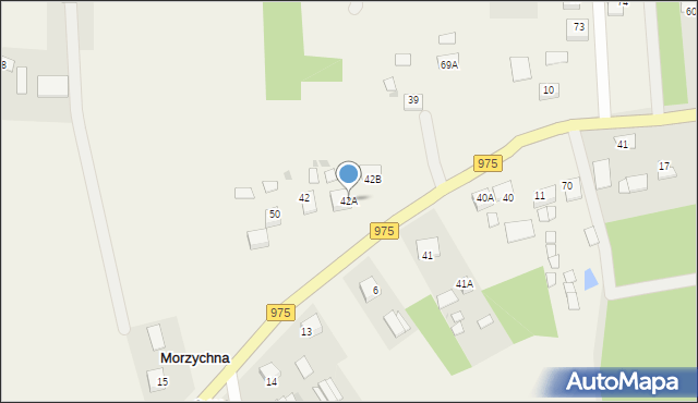 Morzychna, Morzychna, 42A, mapa Morzychna