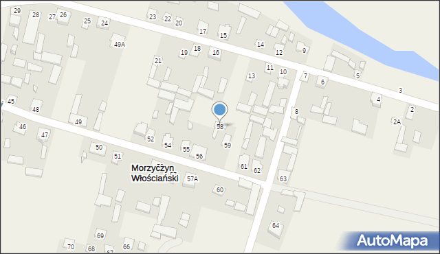 Morzyczyn Włościański, Morzyczyn Włościański, 58, mapa Morzyczyn Włościański