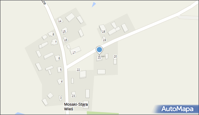 Mosaki-Stara Wieś, Mosaki-Stara Wieś, 21, mapa Mosaki-Stara Wieś