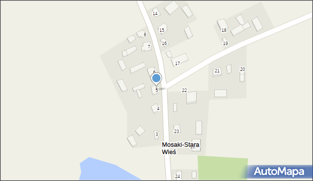 Mosaki-Stara Wieś, Mosaki-Stara Wieś, 5, mapa Mosaki-Stara Wieś