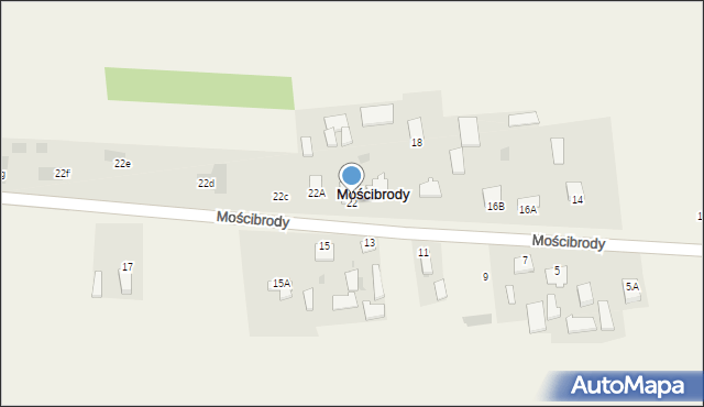 Mościbrody, Mościbrody, 22, mapa Mościbrody