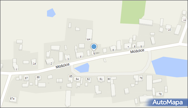 Mościce, Mościce, 5, mapa Mościce