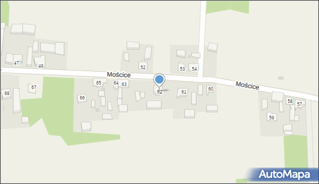 Mościce, Mościce, 62, mapa Mościce