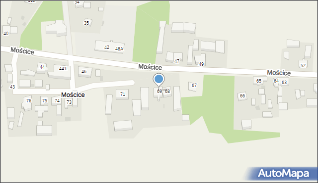 Mościce, Mościce, 69, mapa Mościce