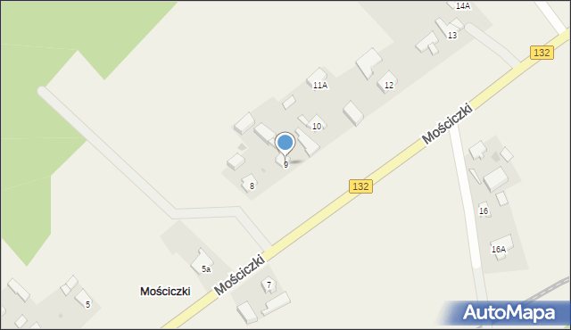 Mościczki, Mościczki, 9, mapa Mościczki